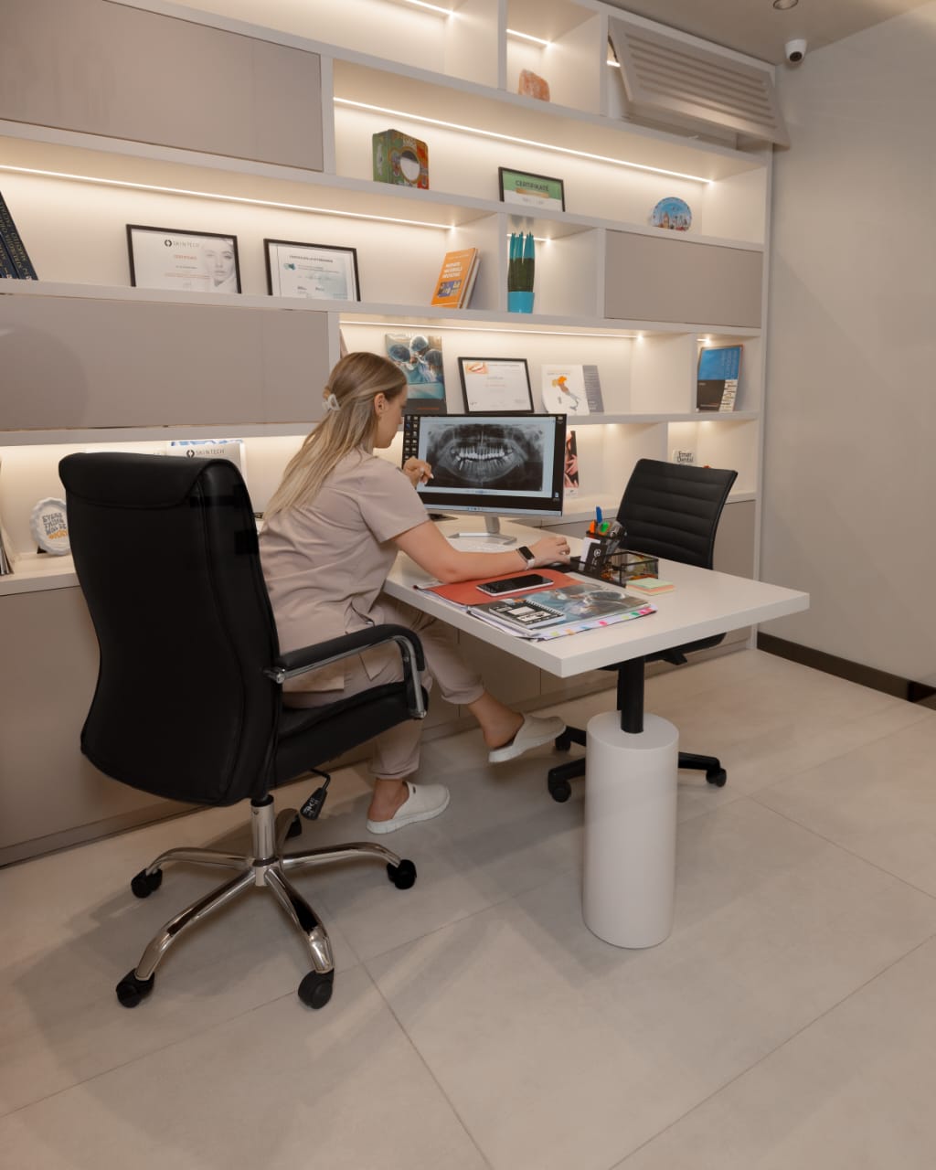 Dr. Ermelinda Mara in her office